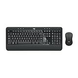 Logitech MK540 Advanced Wireless Keyboard and Mouse Combo for Windows, 2.4 GHz Unifying USB-Receiver, Multimedia Hotkeys, 3-Year Battery Life, for PC, Laptop