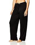 HUE Women's SleepWell with TempTech Pajama Sleep Pant, Black, Large