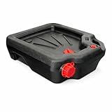 ESTARN 16 Quart Automotive Oil Drain Pan-Heavy-Duty Plastic Oil Change Container for Cars,Trucks and SUVs, Black