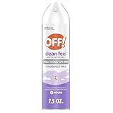 OFF! Clean Feel Insect Repellent Aerosol with 20% Picaridin, Bug Spray with Long Lasting Protection from Mosquitoes, Feels Good on Skin, 7.5 oz