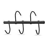HDYEGY 1Pcs Tack Rack with Swivel Hooks,5 Hook Portable Bridle Hooks Tack Hangers for Horse Tack Holder Stall Barn and Fence(Black)