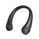 Portable Neck Fan, Hands Free Bladeless, 360° Cooling Personal Fan,Wearable Quiet Fan for Outdoor Indoor, Birthday Gifts for Men Women Mom Dad, 4000mAh Battery USB Rechargeable, 3-Speeds(Black)
