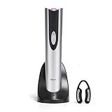 Oster Cordless Electric Wine Bottle Opener with Foil Cutter, Silver