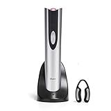 Oster Cordless Electric Wine Bottle Opener with Foil Cutter, Silver
