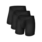 Hanes Men's Originals SuperSoft Boxer Briefs, Viscose from Bamboo Men's Underwear, Black 3-Pack