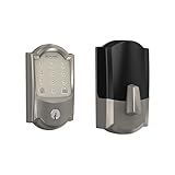 Schlage Encode Smart WiFi Deadbolt Lock for Front Door - Keyless Entry with App or Touchscreen - Works with Alexa, Apple HomeKit, Hey Google, & Airbnb - Create Codes for Guests - Satin Nickel Silver