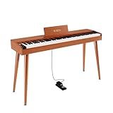 KUMENG digital Piano 88 Key Semi Weighted Keyboard,Full-size Electric Piano for Beginners,with Sheet Music Stand,Pedal,Power Adapter,Headphone Mode,USB-MIDI (KU-3506 Digital Piano with Stand)