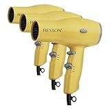 REVLON Compact Hair Dryer | 1875W Lightweight Design, Perfect for Travel, (Yellow)