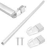 Glass Shower Door Towel Bar 30" Bright Chrome Compatible with Alumax Basco Sliding Shower Door Handle Replacement w/Silver Transparent Brackets Fits Framed Shower/Tub Enclosure Doors Up to 31" Wide