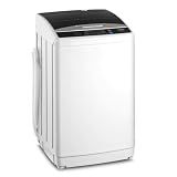 ROVSUN 25LBS Portable Washing Machine, Full-Automatic Electric Laundry Machine with Stainless Steel Drum, Compact Washer and Spin Dryer Combo with Drain Pump for Home, Apartment