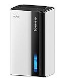 UBBO Dehumidifiers for Home, 850 sq.ft 95oz Dehumidifier with Drain Hose Timer Sleep Mode Auto-Off 7 Colors Light, Dehumidifier for Bedroom Bathroom Basements RV White