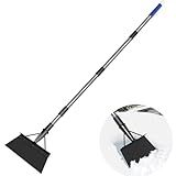 Garden Flat Shovel,Heavy Duty Weeding Tools Gardening,57 Inch Multifunctional Garden Cleaning Shovels, Floor Scrapers Long Handle,Metal Weeding Scraper for Lawn Edging, Ice Scraper, Snow Shovel