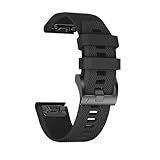 ANCOOL for Fenix 5/Fenix 6/Fenix 7 Band 22mm Silicone Watch Band for Fenix 8 Fenix E 47mm/Fenix 5 Plus/Fenix 6 Pro/Fenix 7 Pro/Forerunner 935(Black)