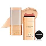 QIANWHITE Korean Foundation Stick Foundation for Mature Skin Tint, Buildable Light to Full Coverage Foundation Makeup Concealer, Dual-Ended with Brush for All Skin - Natural Dewy Finish (NATURAL)