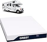 Grbsy Firm Mattress Short Queen Size, 12 Inch Cooling Gel Memory Foam RV Mattress, Back Pain Relief, Cooling Ice Silk Cover, CertiPUR-US Certified