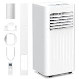 Electactic 10000 BTU Quiet Portable Ac Unit for Room up 400 Sq.Ft, Portable Air Conditioners with Cooling, Fan, Sleep Mode, Dehumidifier, 24H Timer, Remote Control, Drain Hose