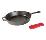 Lodge Pre-Seasoned Cast Iron Skillet with Hot Handle Holder, 10.25 Inches