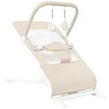 Baby Delight Alpine Deluxe Portable Bouncer, Infant, 0-6 Months, 100% GOTS Certified Cotton Fabrics, Organic Oat