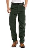 Jessie Kidden Mens Waterproof Hiking Pants, Outdoor Snow Ski Fishing Fleece Lined Insulated Soft Shell Winter Pants (6070 Army green 32)