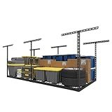 Jusgym 3X6FT Overhead Garage Storage Rack, 26"-40" Height Adjustable Garage Ceiling Storage Racks, Heavy Duty Metal Overhead Storage Organizer System, 450LBS Weight Capacity