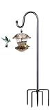 ToyHotels Shepherd Hooks for Outdoor, 1 Pack 62 Inch Bird Feeder Pole with 5 Prongs Base for Hanging Lantern, Hummingbird Feeder, Lightweight Plant, Shepherds Hook for Bird Feeders for Outside