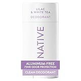 Native Aluminum Free Deodorant, Lilac & White Tea, 72 Hour Odor Control, for Women & Men, Contains Naturally Derived Ingredients, 2.65 oz