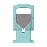 Hoan Bagel Guillotine Universal Slicer with Built In Safety Shield to Protect Fingers. Perfect for Smoothly Slicing Bagels, Buns, Muffins and More, Non Stick. 9.25 inch, Aqua Sky