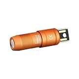 OLIGHT IMINI 2 EDC Rechargeable Keychain Flashlight, 50 Lumens Compact and Portable Mini LED Keyring Lights with Built-in Battery Ideal for Everyday Carry and Emergencies (Orange)