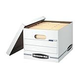 Bankers Box 6-Pack Basic Duty File Storage Boxes with Lids, Letter/Legal, STOR/FILE, (57036-04)