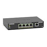 NETGEAR 5 Port PoE Gigabit Ethernet Easy Smart Managed Switch (GS305EP)