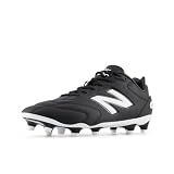 New Balance Unisex-Adult 442 PRO FG V3 Soccer Shoe, Black 100/Nb 103 White, Men 10 / Women 11.5