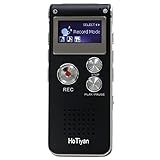 Voice Recorder 16GB Capacity Voice Activated Recording Device Digital Voice Recorder for Lectures, Meetings, Interviews Audio Recorder with USB Rechargeable WAV/MP3 Tape Recorder (16GB)