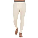 Fruit of the Loom Men's Recycled Waffle Thermal Underwear Bottom, Natural, Large