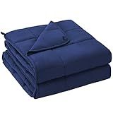 yescool Weighted Blanket for Adults (20 lbs, 60” x 80”, Blue) Cooling Heavy Blanket for Sleeping Perfect for 190-210 lbs, Queen Size Breathable Blanket with Premium Glass Bead, Machine Washable