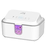Wipe Warmer for Adult Size Wipes, Baby Wipes Warmer, Large Capacity Wet Wipes Dispenser with UV Sanitizer, Adjustable Temperature, Night Light, Silent Heating, Diaper Wipe Warmer, White