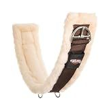 Weaver Equine Super Horse Cinch, Anti-Slip Fleece Lined Saddle Cinch Girth with Flat Buckle, Western Horse Riding Supplies, ‎Brown/Maize