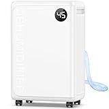 PLUSCENT 32 Pint Dehumidifier for Basement, 2500 sq.ft Dehumidifiers for Home with Drain Hose, 3 Modes, Auto Defrost, 24H Timer, Quiet Smart Humidity Control for Large Room, Bedroom, Bathroom, RV