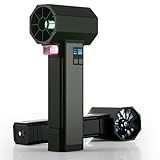 XOOPON Turbo Dryer Blower with LED Light, Air Blower for Car Drying, Instant Thrust of 1600G and 220MPH, 4 Speeds, Portable Cordless Electric Leaf Blower (Silk Black)