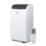 BLACK+DECKER Portable Air Conditioner, 12,000 BTU (8,000 BTU SACC) for Rooms up to 550 Sq. Ft., Portable AC with Follow Me Remote Control and Window Kit, BPACT12WT, White