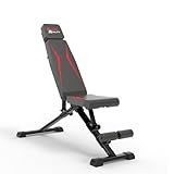 Fitness Reality Adjustable Weight Bench with Adjustable Headrest, 800LBS Workout Bench Foldable for Home Gym, 90° to -30° FID Bench Press