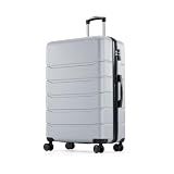 OLIXIS 20 Inch Carry-On Luggage, Hardside Suitcase with Spinner Wheels, Lightweight ABS Hard Shell Travel Luggage, TSA Approved Lock, Expandable Small Suitcase for Business & Travel–Light Grey