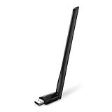 TP-Link AC600 USB WiFi Adapter for PC (Archer T2U Plus)- Wireless Network Adapter for Desktop with 2.4GHz, 5GHz High Gain Dual Band 5dBi Antenna, Supports Win11/10/8.1/8/7/XP, Mac OS 10.9-10.15, Black