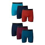 Hanes Mens Underwear Briefs, Cool Dri Moisture-wicking Cotton No-ride-up For Men, Multi-packs Available Boxer, 6 Pack - Dyed Assorted, Medium US