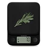 NUTRI FIT Food Scale Small Digital Kitchen Scales Weight Grams Ounces Black