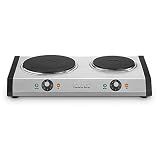 Cuisinart Double Burner Hot Plate, 1800W, Stainless Steel/Black