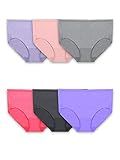 Fruit of the Loom womens 360° Stretch Underwear (Regular & Plus Size) Briefs, Plus Size Brief - Comfort Cotton 6 Pack Assorted Colors, 10 US