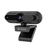 TOALLIN 4K Webcam for PC, 1/2.5" Sensor & 12MP, 1080P & 60FPS, PDAF Auto-Focus, Built-in Microphone and Sliding Privacy Cover, USB Web Camera for Laptop, Conferencing, Streaming and Video Calls