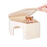 Niteangel Birch Chamber-Maze Hamster Hideout - Small Pets Woodland House Habitats Decor for Hamster Mice Gerbils Mouse