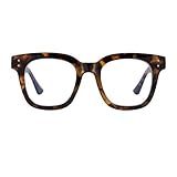 Madison Avenue Women Blue Light Glasses,Oversize Blue Light Blocker for Women, Anti Eyestrain & UV Protection Computer Eyeglasses Hanna (Tortoiseshell)