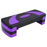 BalanceFrom 31-inch Aerobic Step Platform Trainer with 3 Adjustable Risers